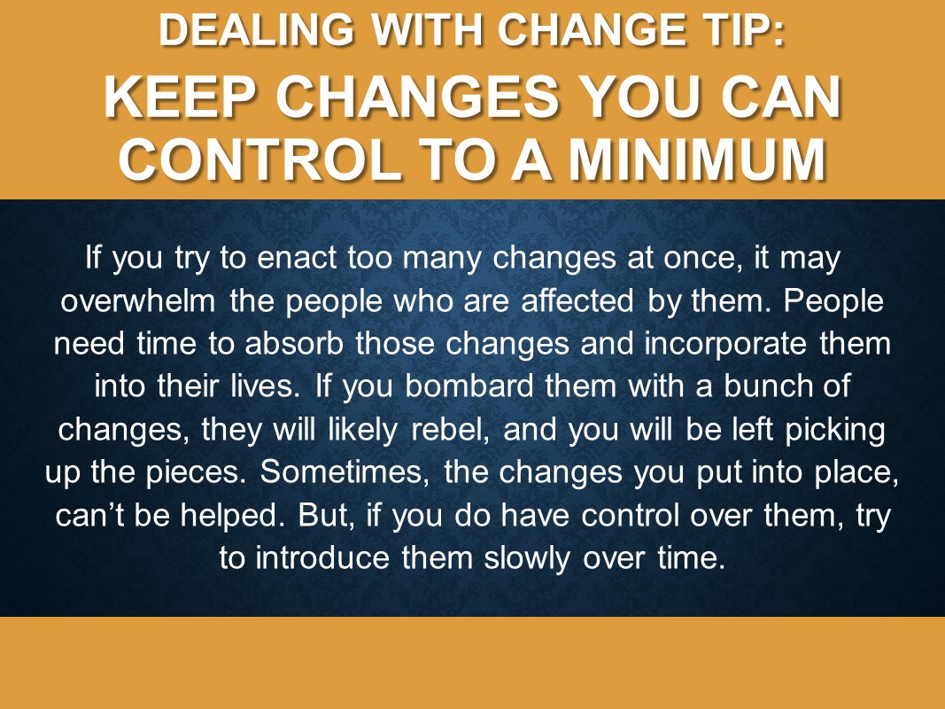 Change and Control